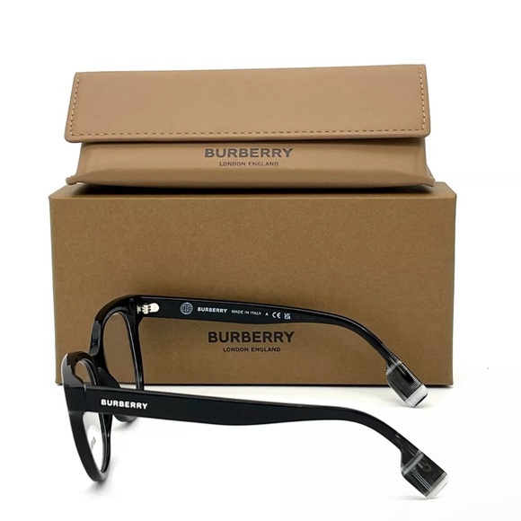 BURBERRY EVELYN BE2375 3001 Black / Demo Lens 53 Eyeglasses - Picture 3 of 4